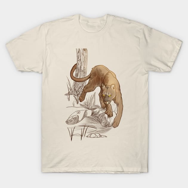 Wild Cougar T-Shirt by Galhardo